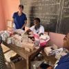 A medical team prescribes medicine near Daloa. 